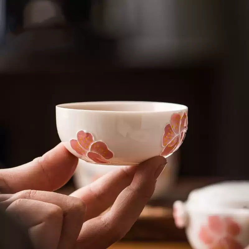 Portable Travel Kung Fu One Pot One Cup Ceramic Tea Set