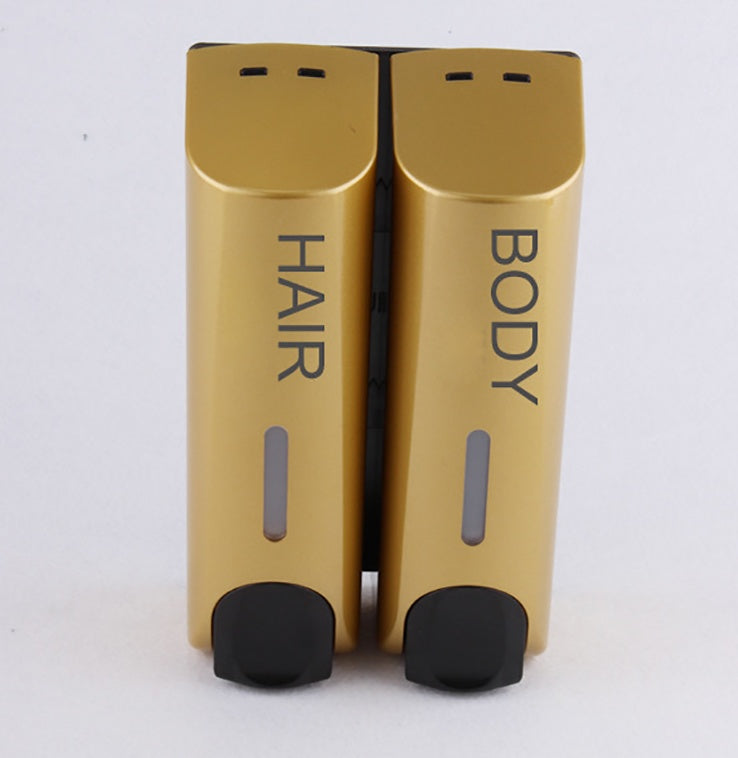 Plastic Wall Mount Soap Dispenser  Black Bathroom Shower Shampoo Liquid Dispenser Set Hotel Mall Kitchen Soap Bottle 350ml