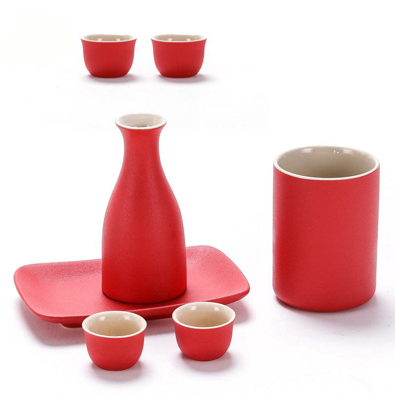 Japanese Style Wine-warmer Sake Set Gift Set Small Wine Pot Ceramic Restaurant Wine Set Ceramic