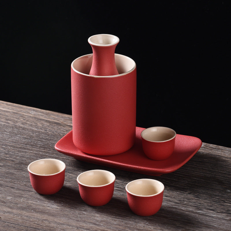 Japanese Style Wine-warmer Sake Set Gift Set Small Wine Pot Ceramic Restaurant Wine Set Ceramic
