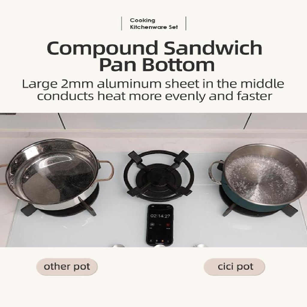 Stainless Steel Pot 4-piece Set