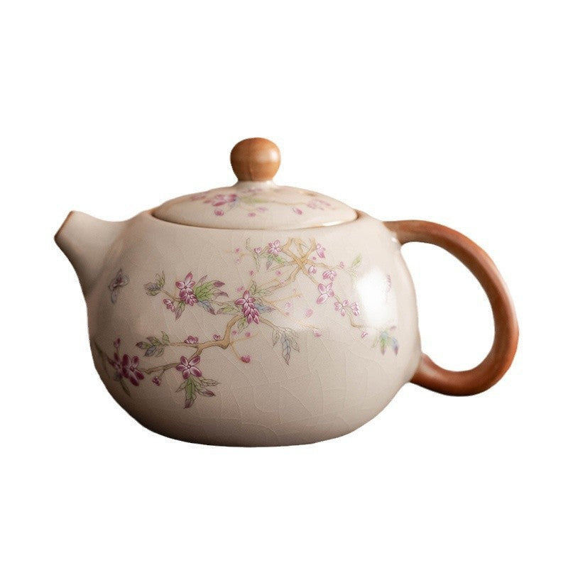 Ware Cute Flower Cat Pot Kung Fu Tea Set