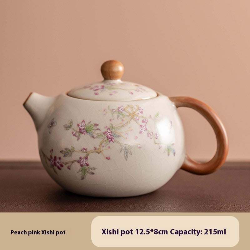 Ware Cute Flower Cat Pot Kung Fu Tea Set