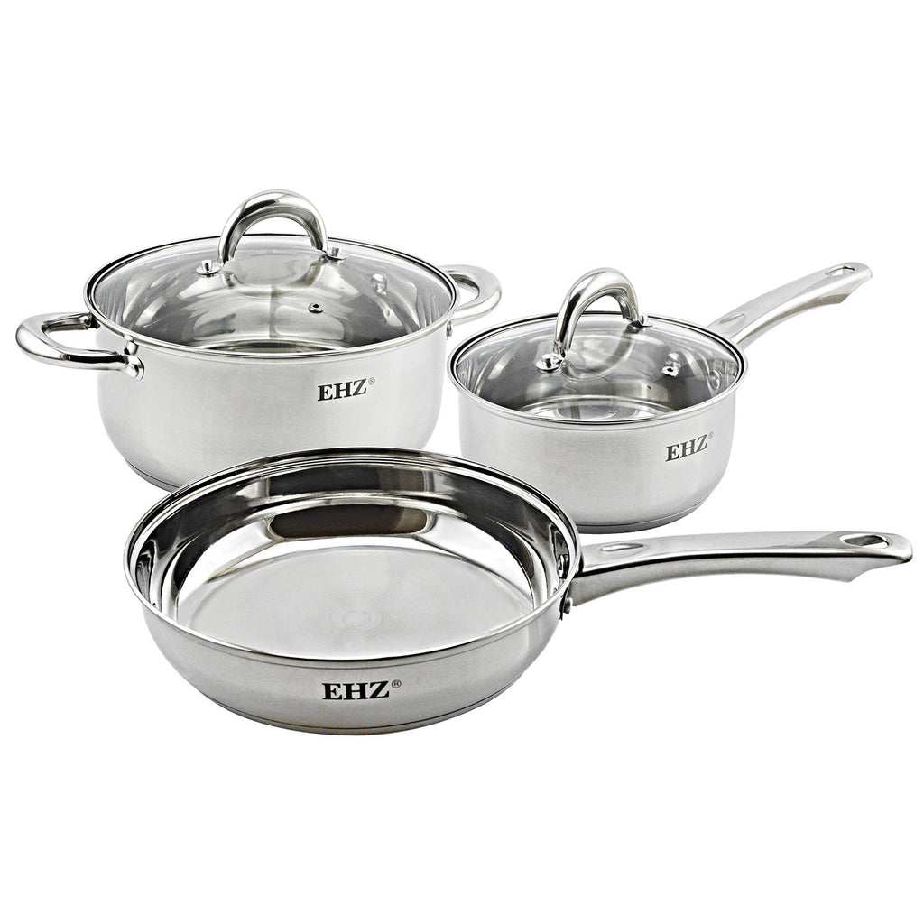 Pot Combination Stainless Steel Non-Stick Pan Full Set With Lid