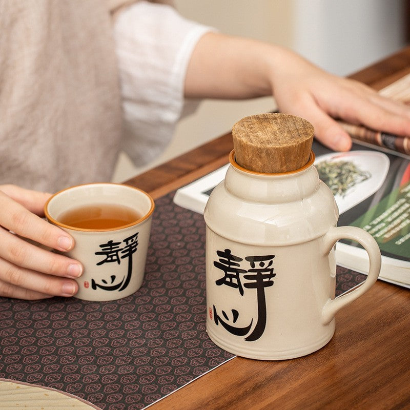 Small Insulation Pot Hotel With Cover Mug Set