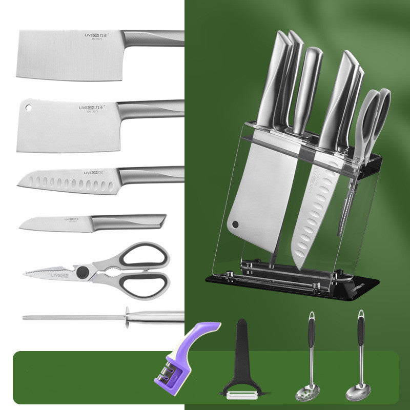 Household kitchen knife and cutting board combo set