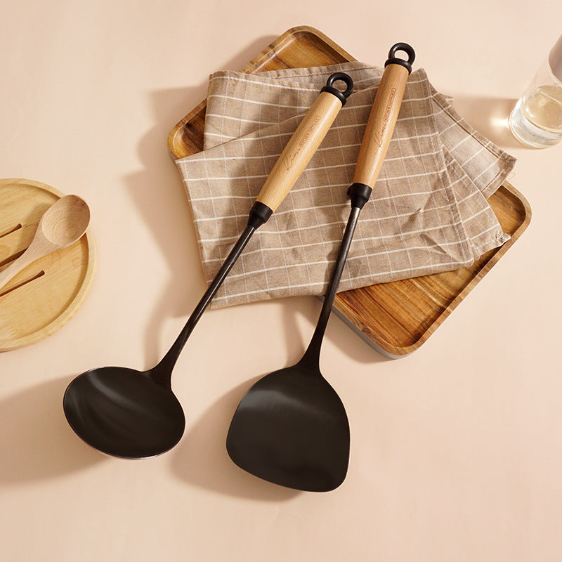 Household Kitchen Wooden Handle Shovel Cooking Utensils Set