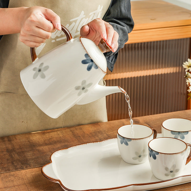Underglaze Cup Suit Household Living Room Water Cup Water Pot Tea Set