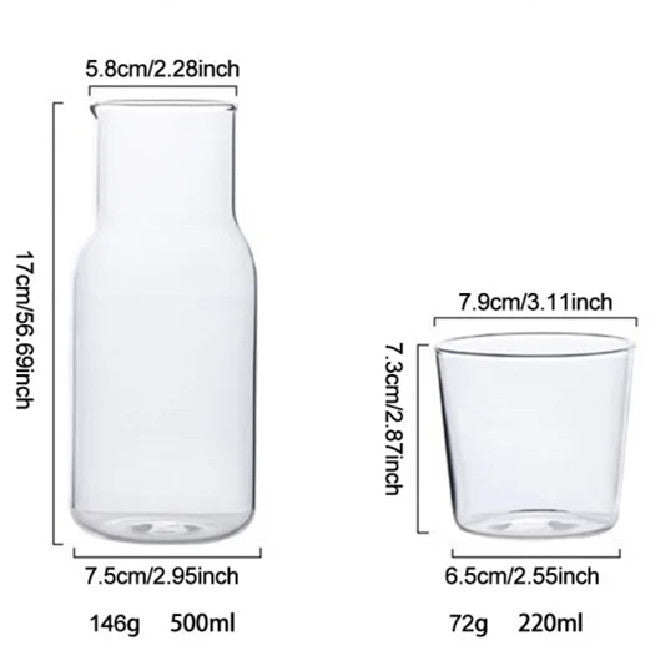 Japanese Glass One Pot One Cup Set