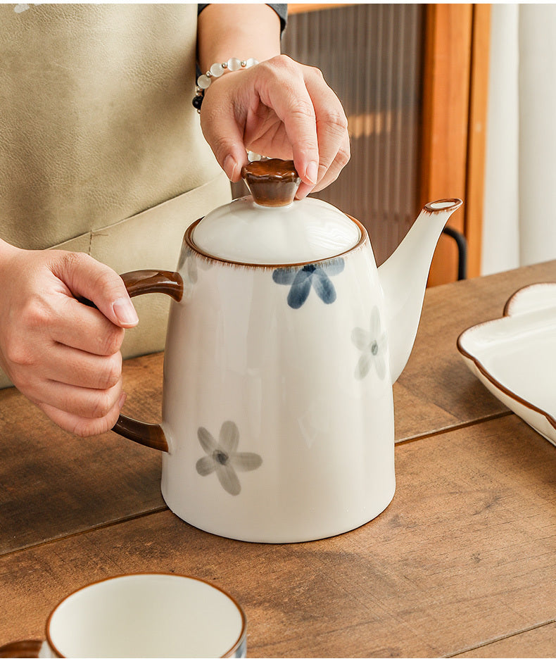 Underglaze Cup Suit Household Living Room Water Cup Water Pot Tea Set