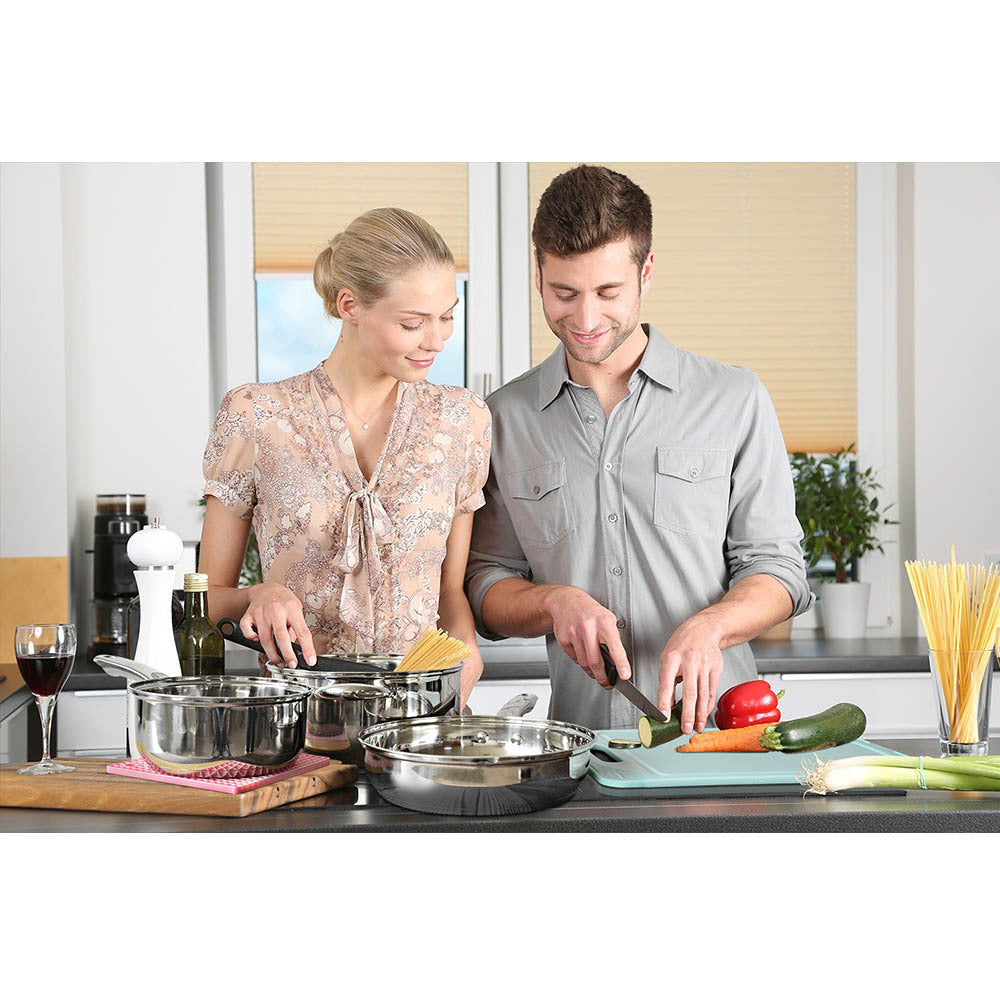 Pot Combination Stainless Steel Non-Stick Pan Full Set With Lid