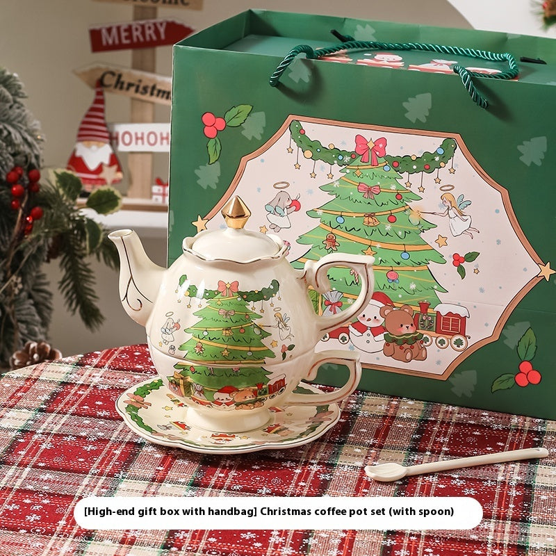Christmas Limit Ceramic Pot Coffee Set Suit