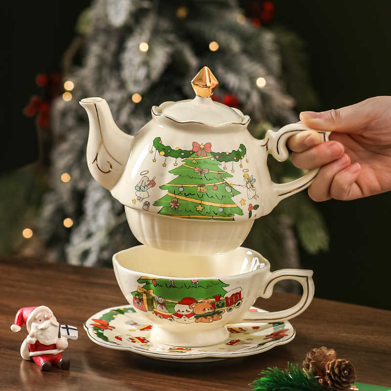 Christmas Limit Ceramic Pot Coffee Set Suit