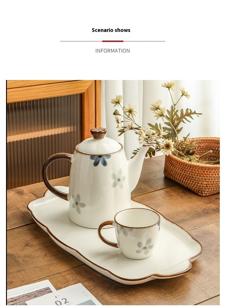 Underglaze Cup Suit Household Living Room Water Cup Water Pot Tea Set