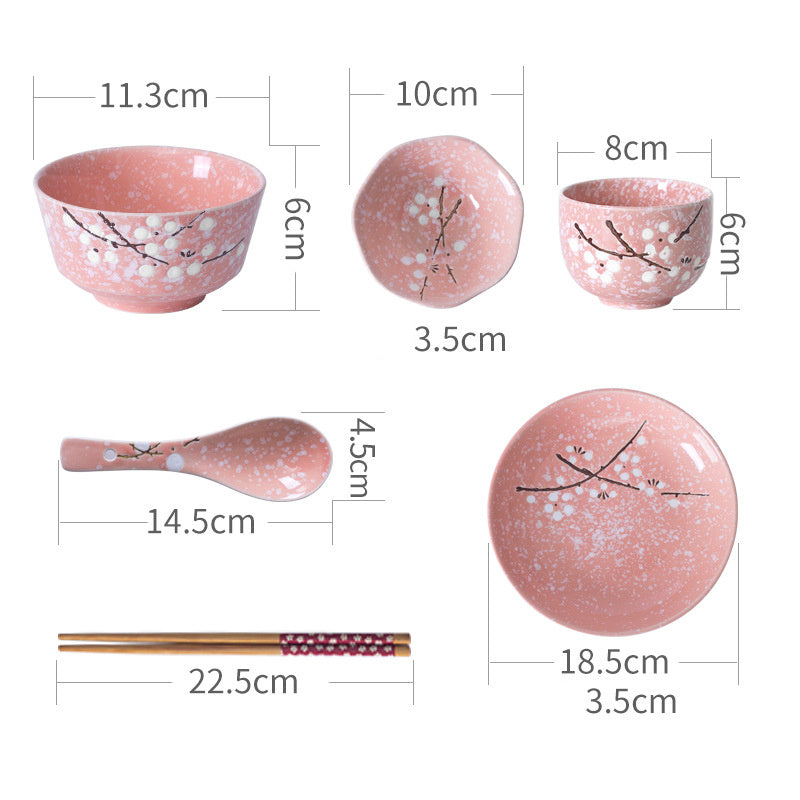 Tableware Set, Japanese Ceramic Dinnerware Set For Home, Kitchen, Person, 6 Uds.