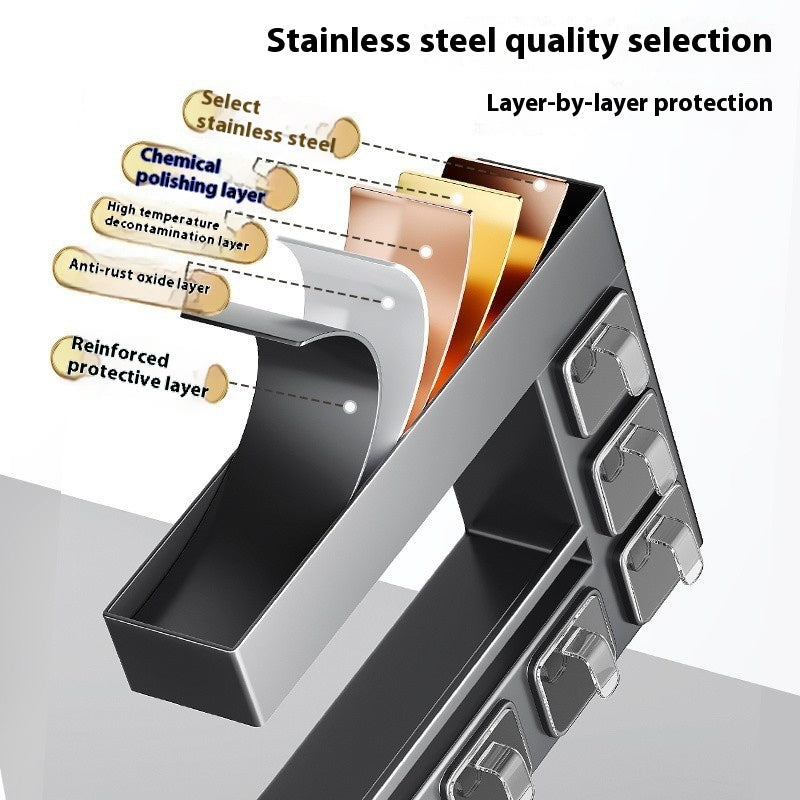 Q3Y Jiabangshou Kitchen Storage Rack Seasoning Box Multi-functional Bottle & Can Home Combination Set Wall Hanging Storage